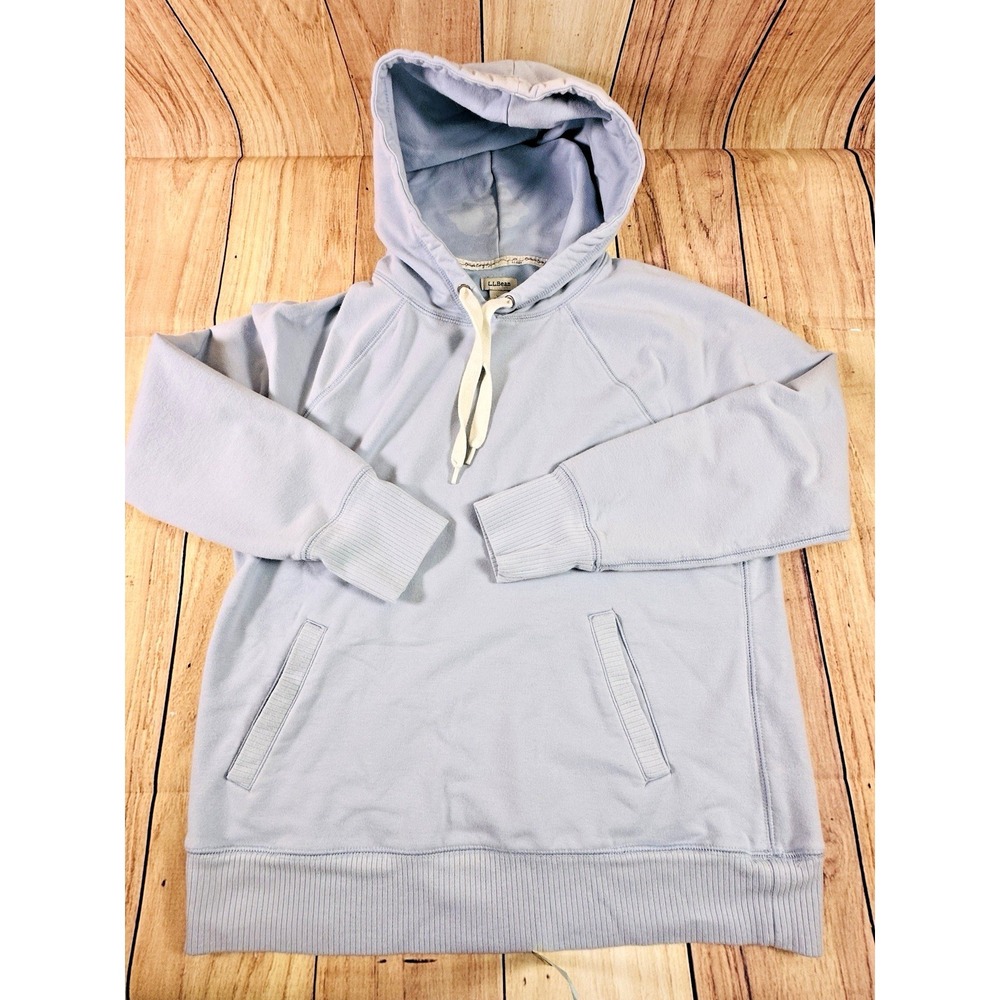 L.L. Bean‎ Womens XS Hoodie Light Blue Pullover Sweatshirt Casual XSMALL 516072